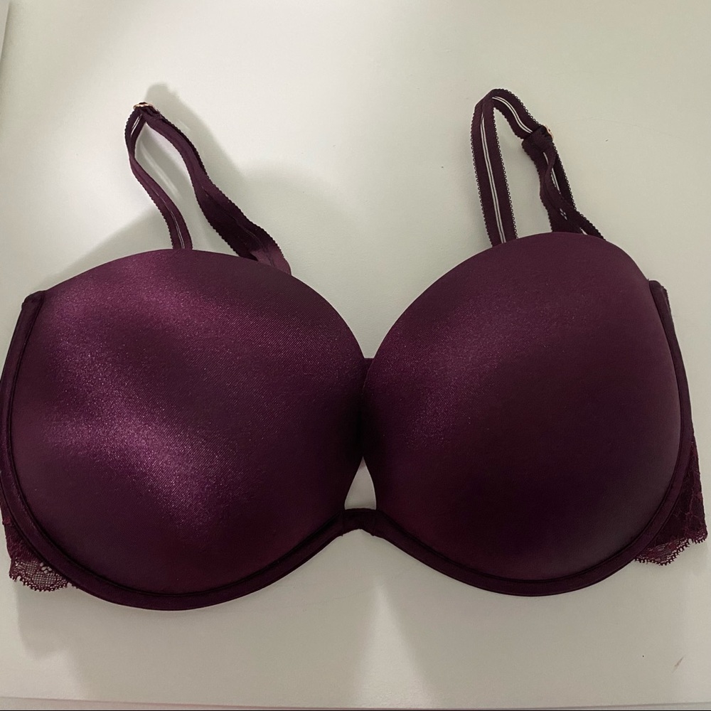 PINK Victoria’s Secret Push-Up Maroon Bra